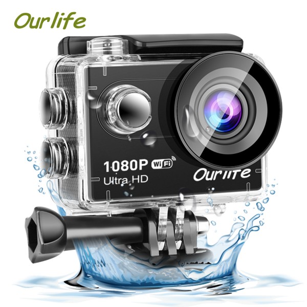 Ourlife 1080P WiFi Action Camera – Best Value, Type-C, 400mAh, Waterproof Case