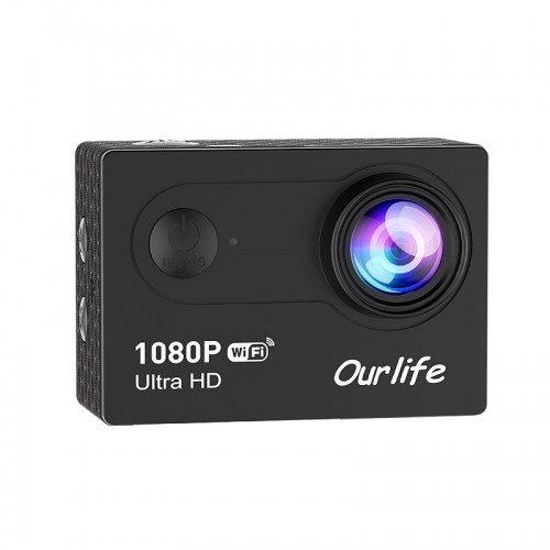 Ourlife 1080P WiFi Action Camera – Best Value, Type-C, 400mAh, Waterproof Case