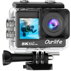 Ourlife 5K Remote Touchscreen Action Camera