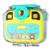 Kids Waterproof Camera – Rotating Lens & 2.4" HD Screen