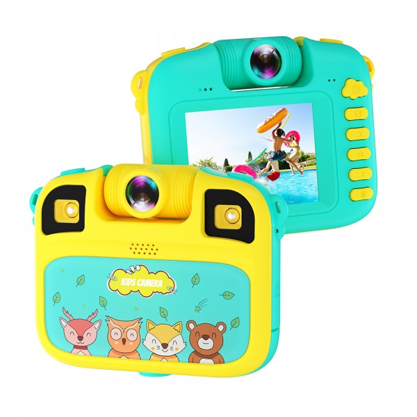 Kids Waterproof Camera – Rotating Lens & 2.4" HD Screen