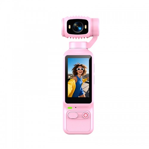 5-Color Handheld Gimbal Camera – 1.97" HD Screen, 180° Rotating Lens, 2 Night Vision Lights, 1800mAh, Up to 128GB