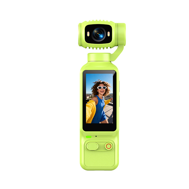 5-Color Handheld Gimbal Camera – 1.97" HD Screen, 180° Rotating Lens, 2 Night Vision Lights, 1800mAh, Up to 128GB