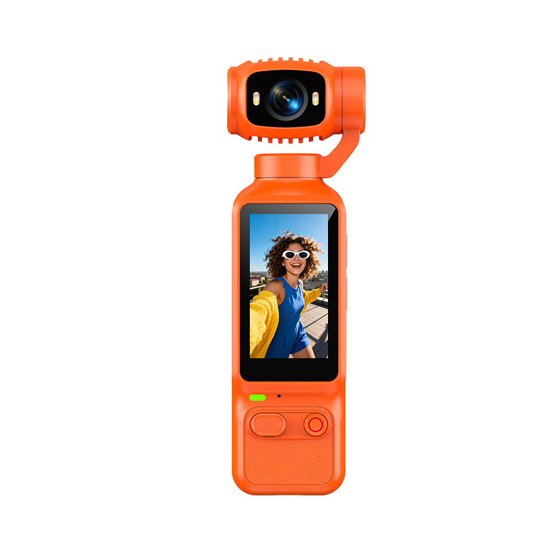 5-Color Handheld Gimbal Camera – 1.97" HD Screen, 180° Rotating Lens, 2 Night Vision Lights, 1800mAh, Up to 128GB