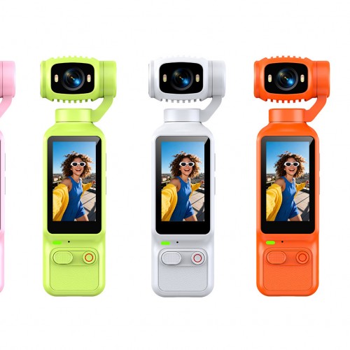 5-Color Handheld Gimbal Camera – 1.97" HD Screen, 180° Rotating Lens, 2 Night Vision Lights, 1800mAh, Up to 128GB