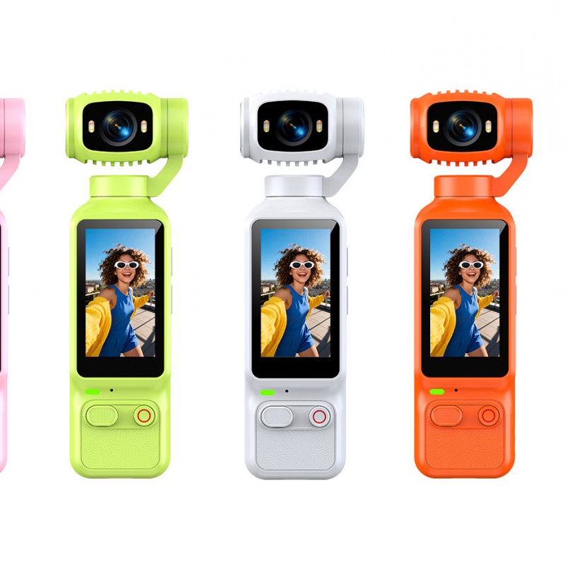 5-Color Handheld Gimbal Camera – 1.97" HD Screen, 180° Rotating Lens, 2 Night Vision Lights, 1800mAh, Up to 128GB