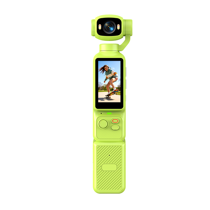 5-Color Handheld Gimbal Camera with Charging Dock — Rotating Screen & Lens