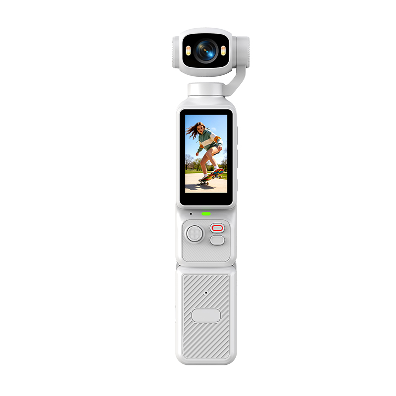 5-Color Handheld Gimbal Camera with Charging Dock — Rotating Screen & Lens