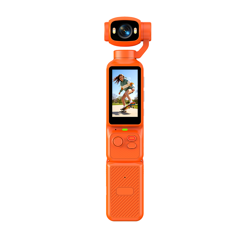 5-Color Handheld Gimbal Camera with Charging Dock — Rotating Screen & Lens