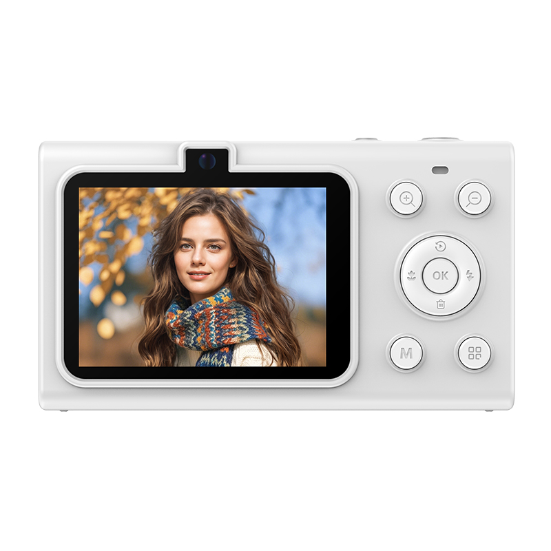 Ourlife 4K CCD Digital Camera – Dual Cameras, HD Screen, Type-C, 4 Colors, Gift Packaging