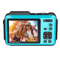 Ourlife 5K Ultra HD Digital Camera – 64MP, 16X Zoom, Dual Screens (2.8"+2.0"), WiFi, Underwater Mode