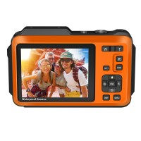 Ourlife 5K Ultra HD Digital Camera – 64MP, 16X Zoom, Dual Screens (2.8"+2.0"), WiFi, Underwater Mode