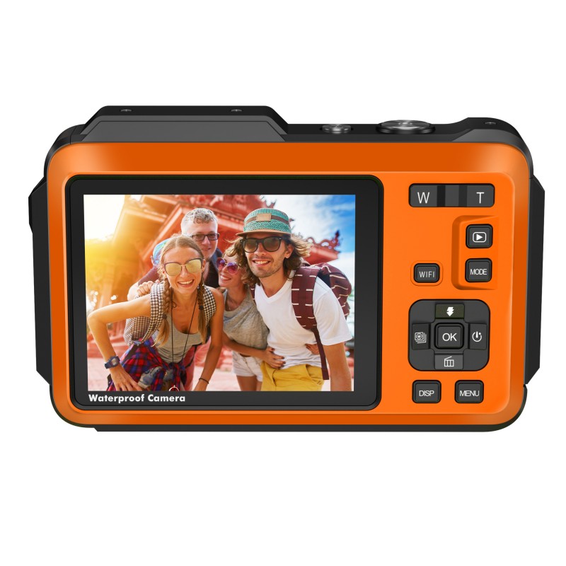 Ourlife 5K Ultra HD Digital Camera – 64MP, 16X Zoom, Dual Screens (2.8"+2.0"), WiFi, Underwater Mode