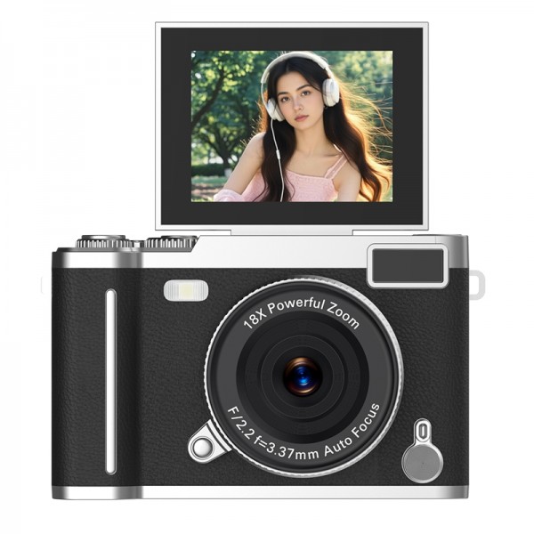 Ourlife 1080P Flip-Screen Digital Camera – 18X Zoom, Auto Focus, 7 Colors, MP3 & Games