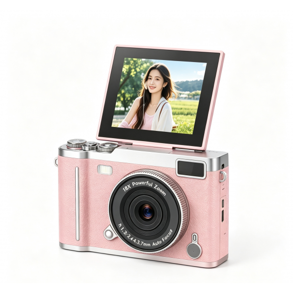 Ourlife 1080P Flip-Screen Digital Camera – 18X Zoom, Auto Focus, 7 Colors, MP3 & Games