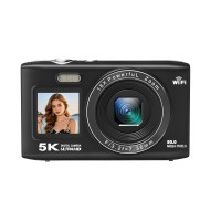 Ourlife 5K Digital Camera – 16X Zoom, 72MP Photos, 2.8" HD Screen, WiFi, Webcam, LED Fill Light, 1200mAh