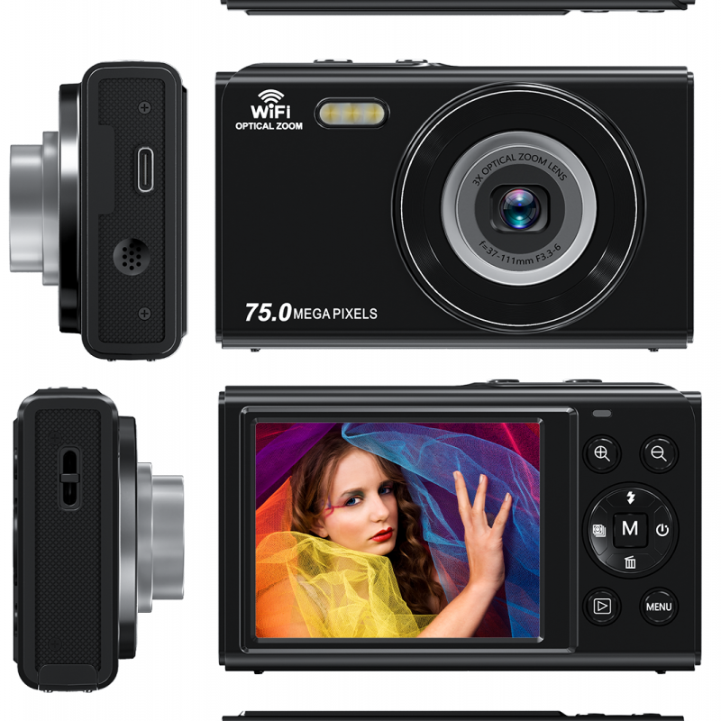 Ourlife 4K Digital Camera – 64MP, 3X Optical Zoom
