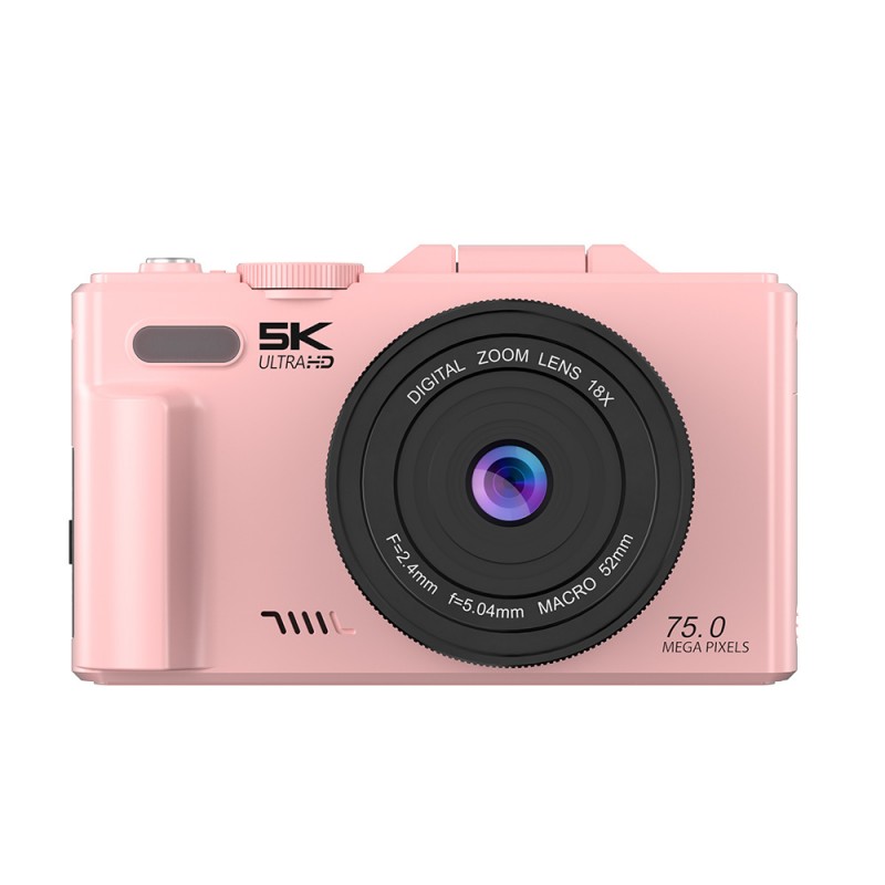 Ourlife 5K Ultra HD Vlogging Camera – 75MP, 18X Digital Zoom, 3.0" Flip Screen, WiFi & 1050mAh