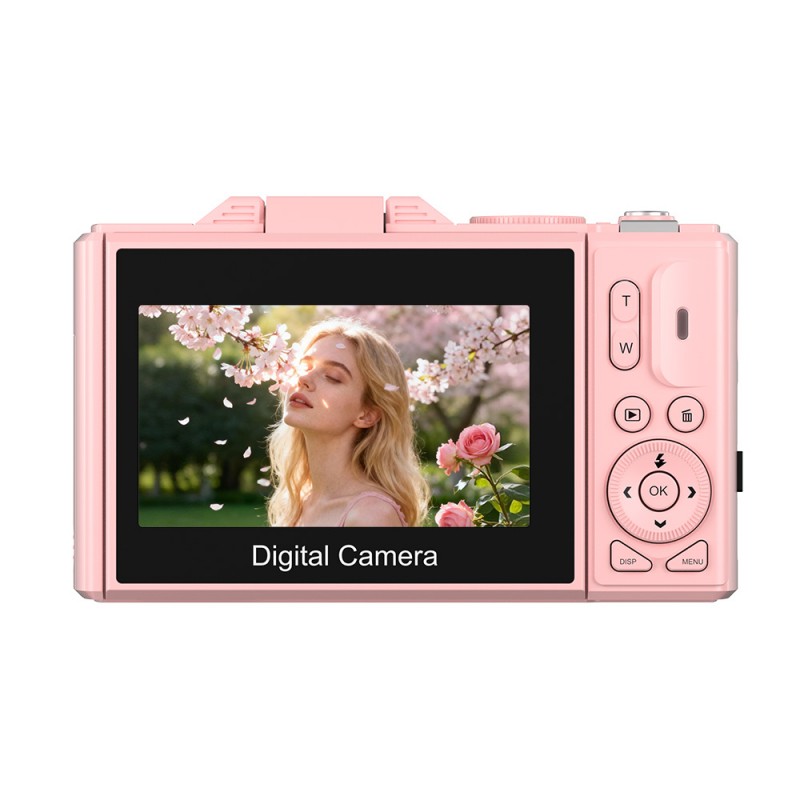 Ourlife 5K Ultra HD Vlogging Camera – 75MP, 18X Digital Zoom, 3.0" Flip Screen, WiFi & 1050mAh