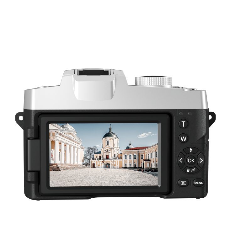 Ourlife 4K Digital Camera – 12X Optical Zoom, 3.0" Flip Screen, 75MP Photos, WiFi, Type-C, 1500mAh