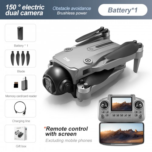 D18 Screen Controller Drone with 150° Dual Camera & 4-Sided Obstacle Avoidance