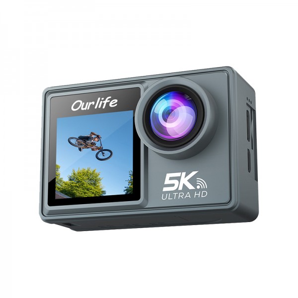 Ourlife 5K Action Camera Standard Kit with Wireless Mic & 1000mAh Battery
