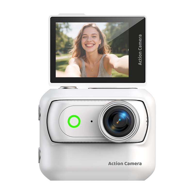 Magnetic Detachable Action Camera with 2.0" Flip Screen