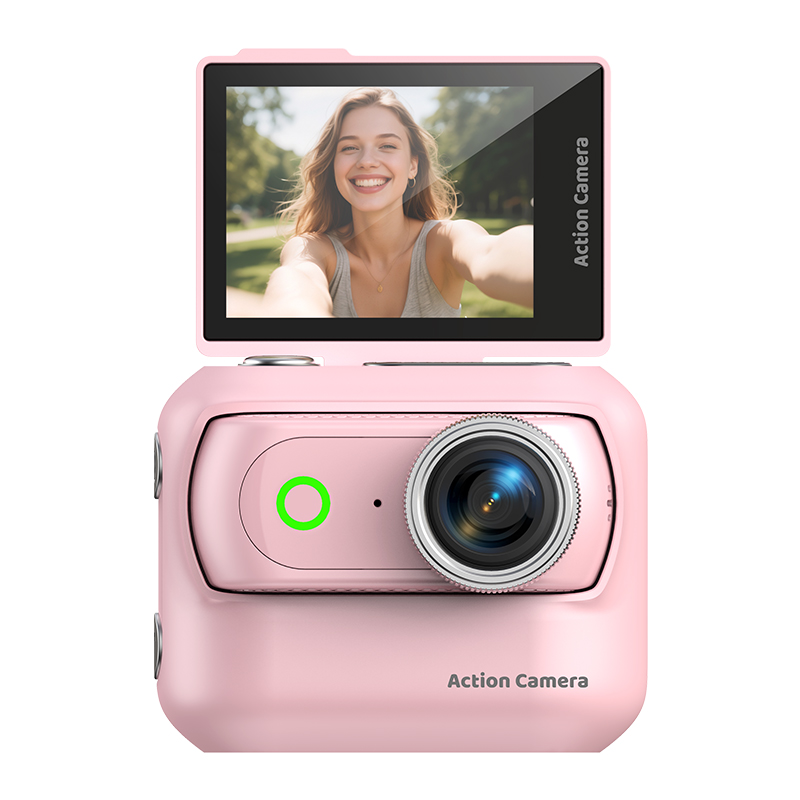 Magnetic Detachable Action Camera with 2.0" Flip Screen