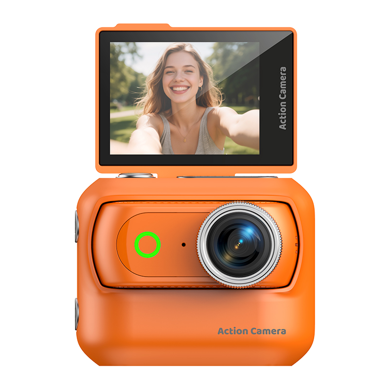 Magnetic Detachable Action Camera with 2.0" Flip Screen