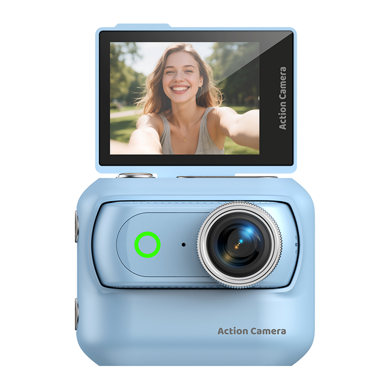 Magnetic Detachable Action Camera with 2.0" Flip Screen