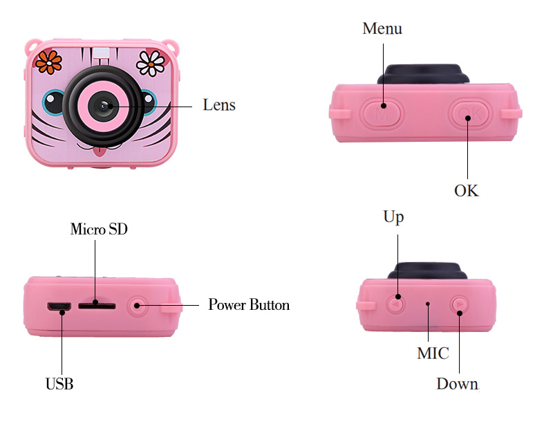 Labeled buttons and side ports on the pink Ourlife AT-G20B