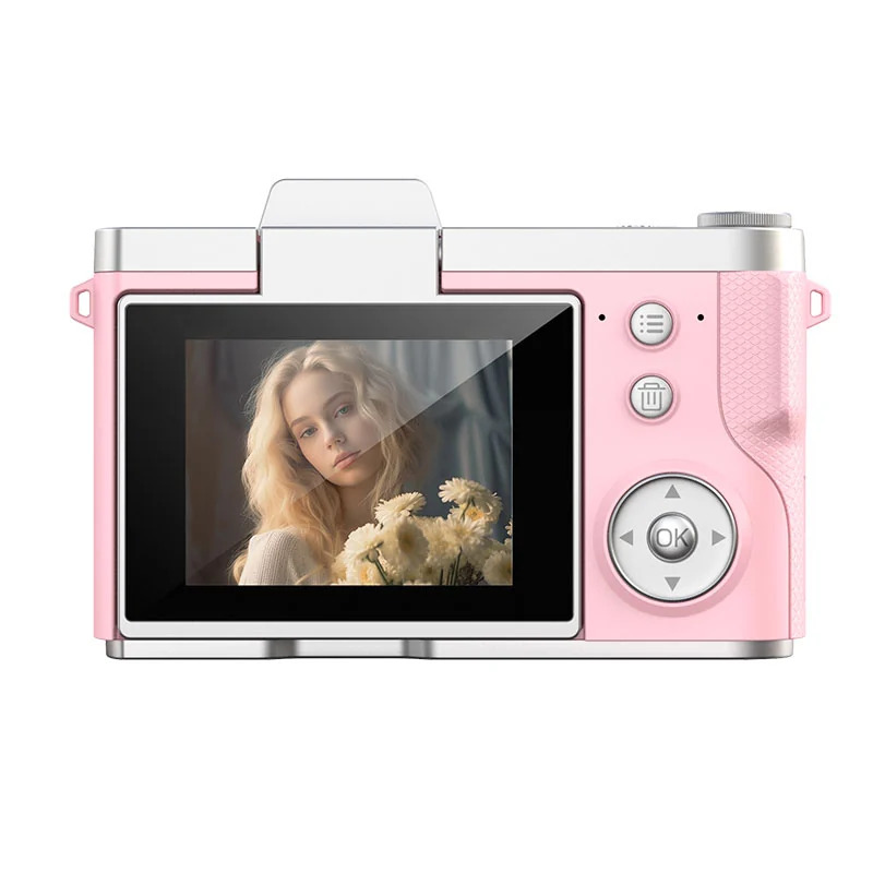 Pink LK013 camera rear display and controls